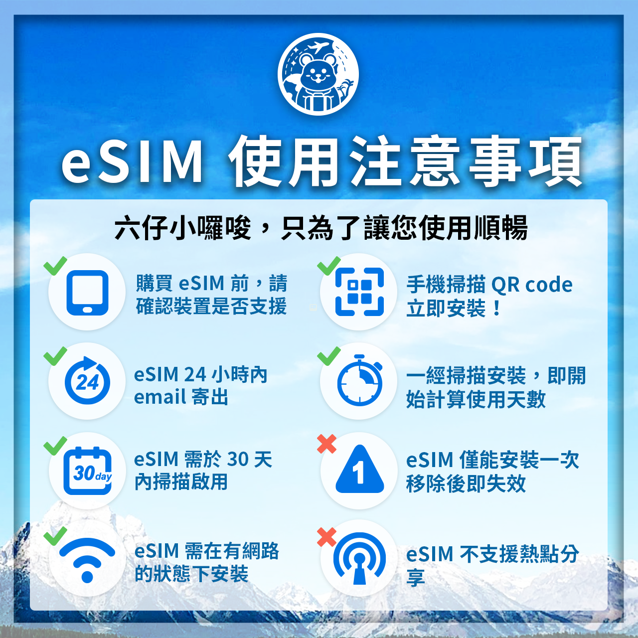 【eSIM】Japan eSIM 365 days total 20/30/50GB